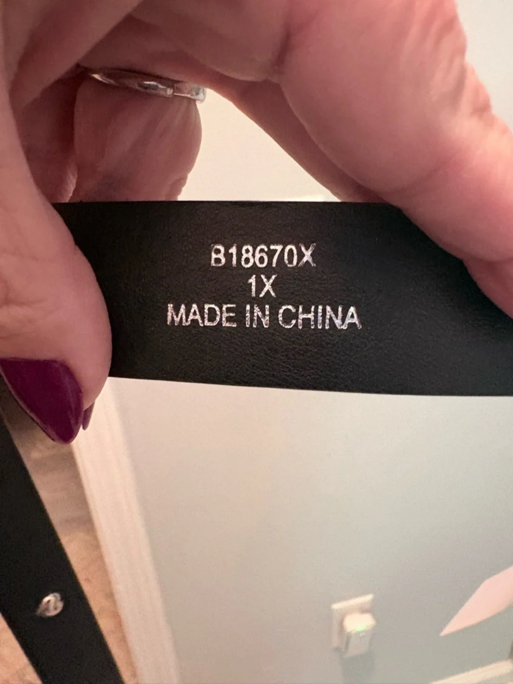 N/A black leather